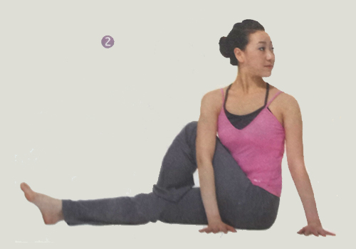 瑜伽体式-简化脊柱扭动式