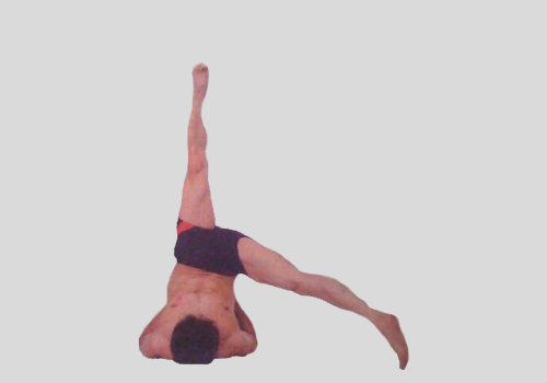 瑜伽体式-单腿侧着地肩倒立式