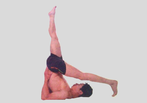 瑜伽体式-单腿肩倒立式