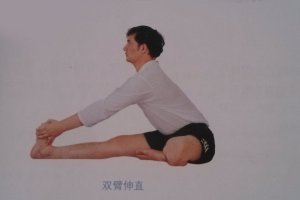 印度瑜伽前屈体式—头碰膝前屈伸