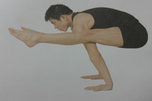 瑜伽体式-脚并拢双臂支撑式