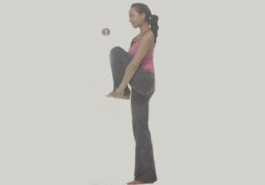 瑜伽体式-单腿站立伸展式变化式