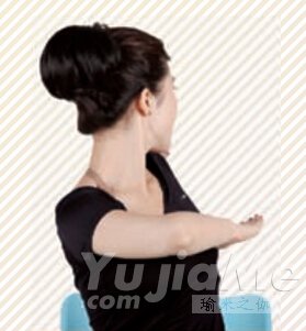 瘦腰瑜伽,坐立腰旋转式4