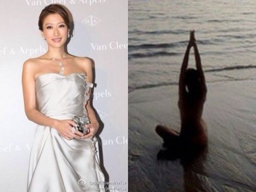 谢婷婷疑似全裸练瑜伽 网友：又