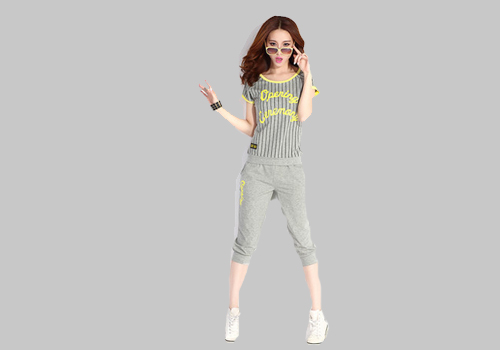 可以外穿的2015年春夏款瑜伽服套装