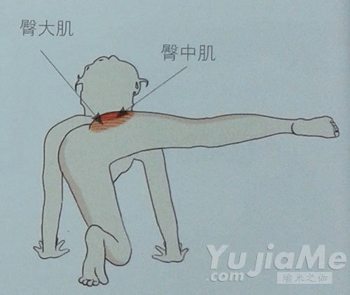 四足跪姿侧抬腿-高效塑臀减肥瑜伽